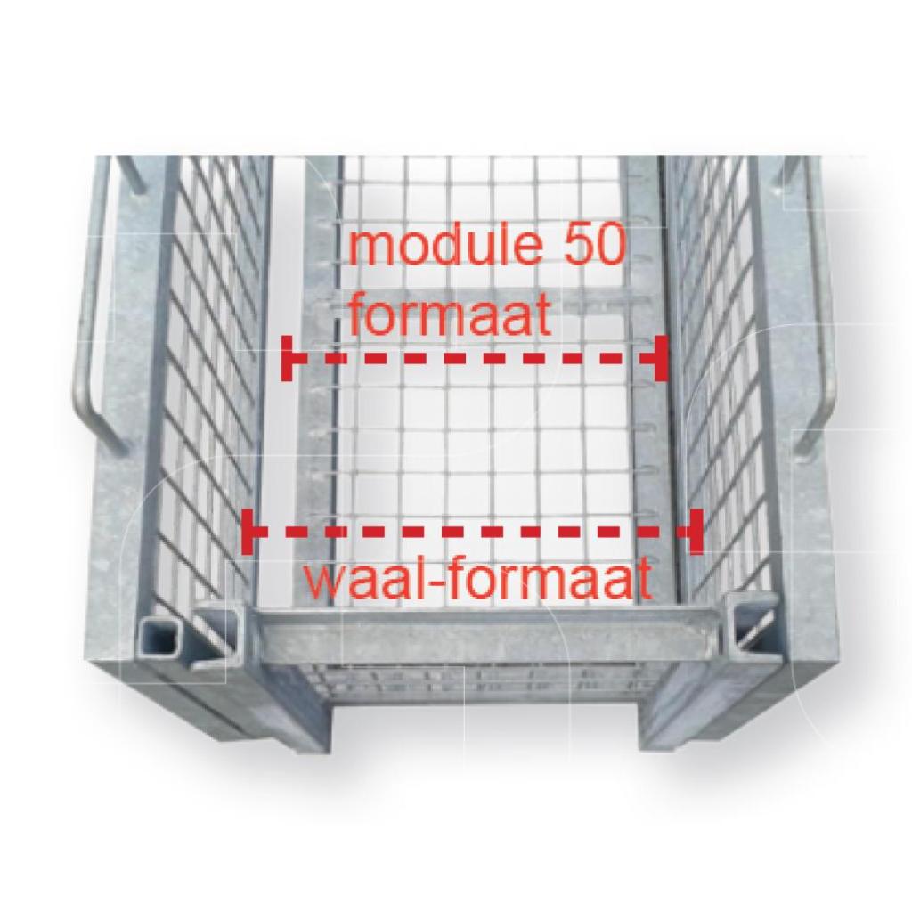 Veiligheidsschot voor steenkorf geverfd