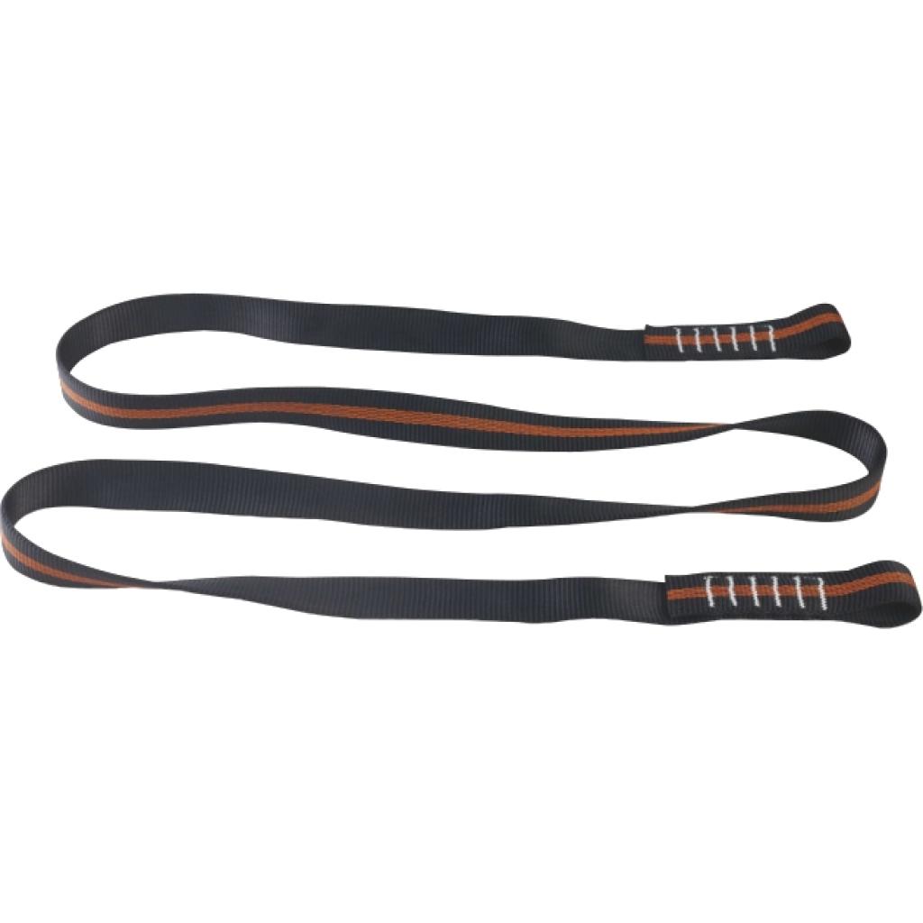 Vallijn en verankeringspunt, tubulaire band - Polyester - Longueur:  2   m  2 m Zwart-Oranje