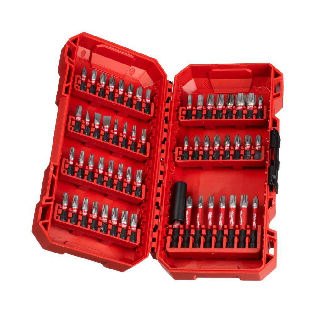 Milwaukee SHOCKWAVE Bit Set PACKOUT Ready Box (48x 25mm &amp; 7x 50mm &amp; 60mm Bithouder)