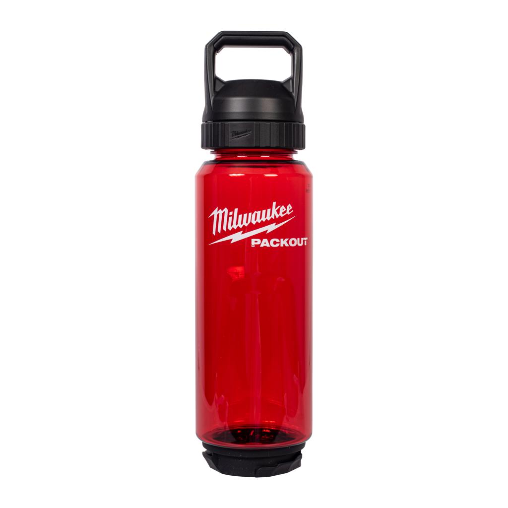 Milwaukee PACKOUT™ 1005 ml Plastic fles met drinkdop rood (afname per 8 stuks)