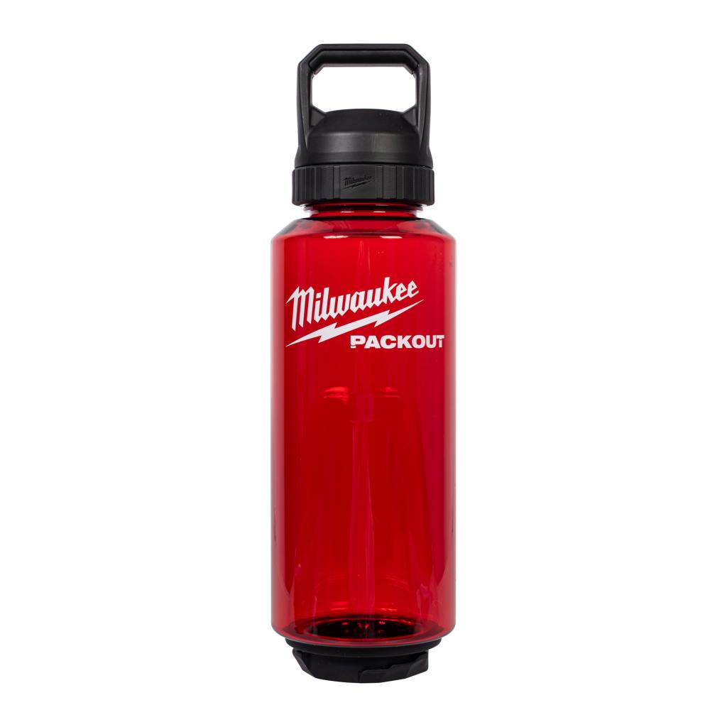 Milwaukee PACKOUT™ 1420 ml Plastic fles met drinkdop rood (afname per 6 stuks)