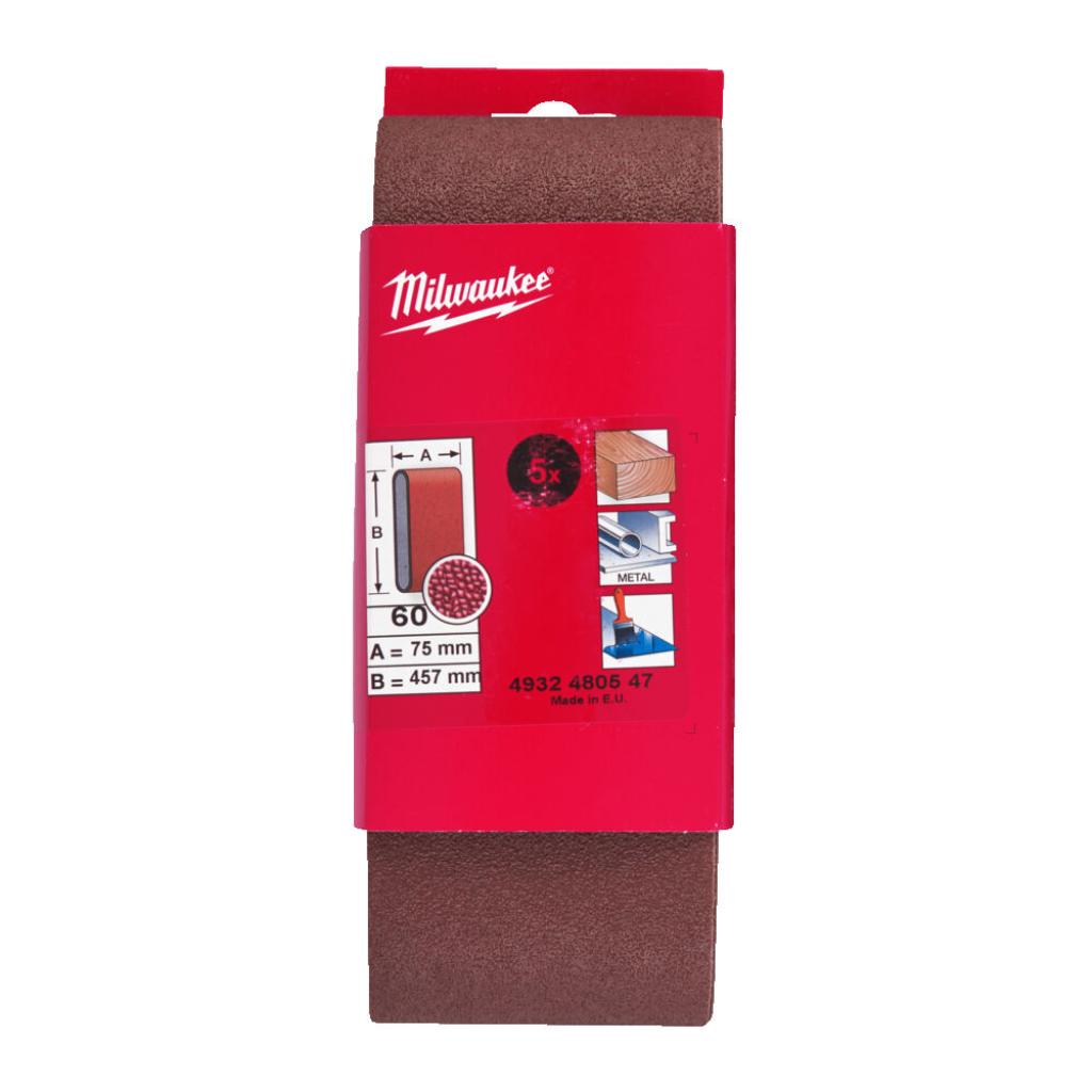 Milwaukee Schuurband 75x457 mm G40 (5 stuks)