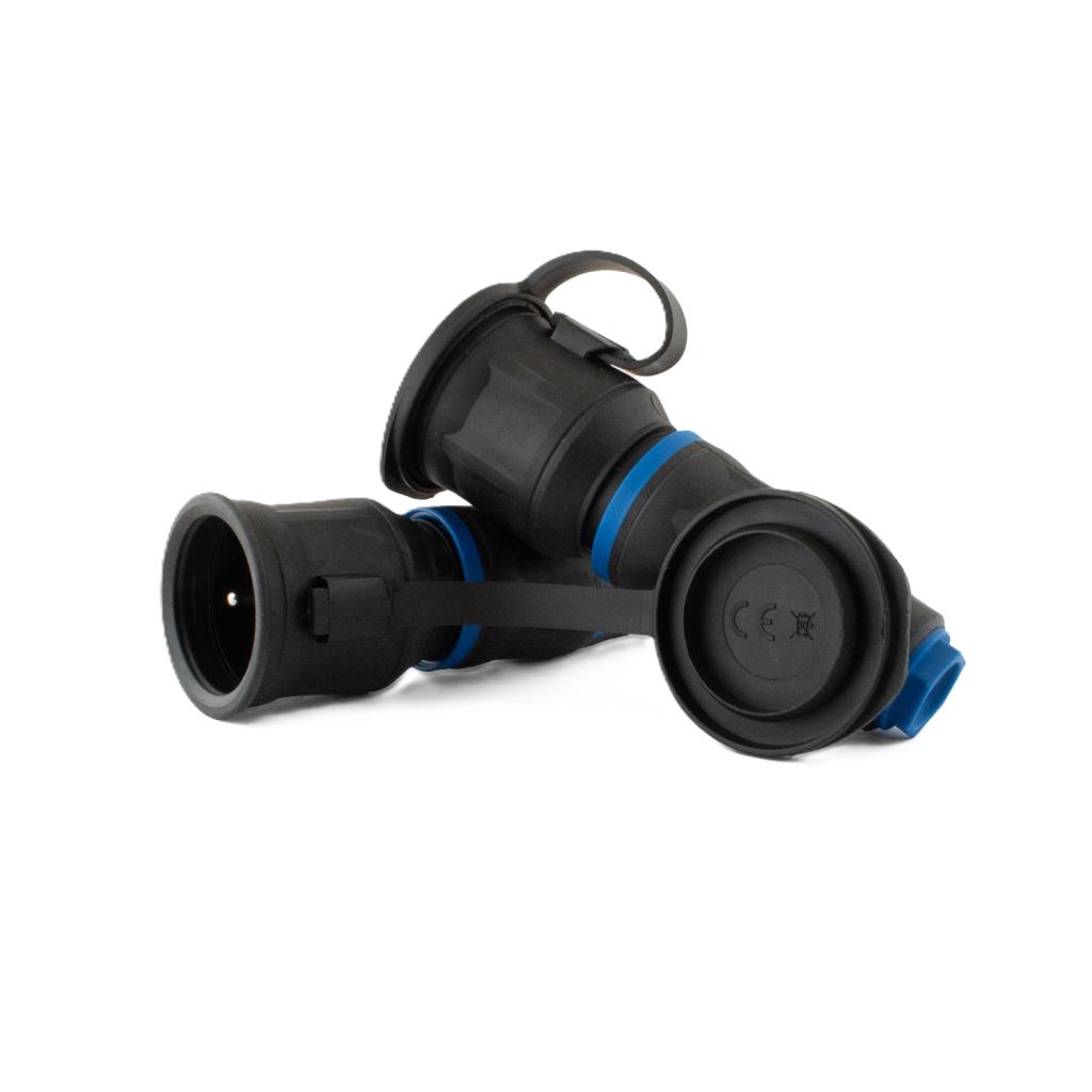 Stopcontact ''Dual System'' met klapdeksel - 2P + A