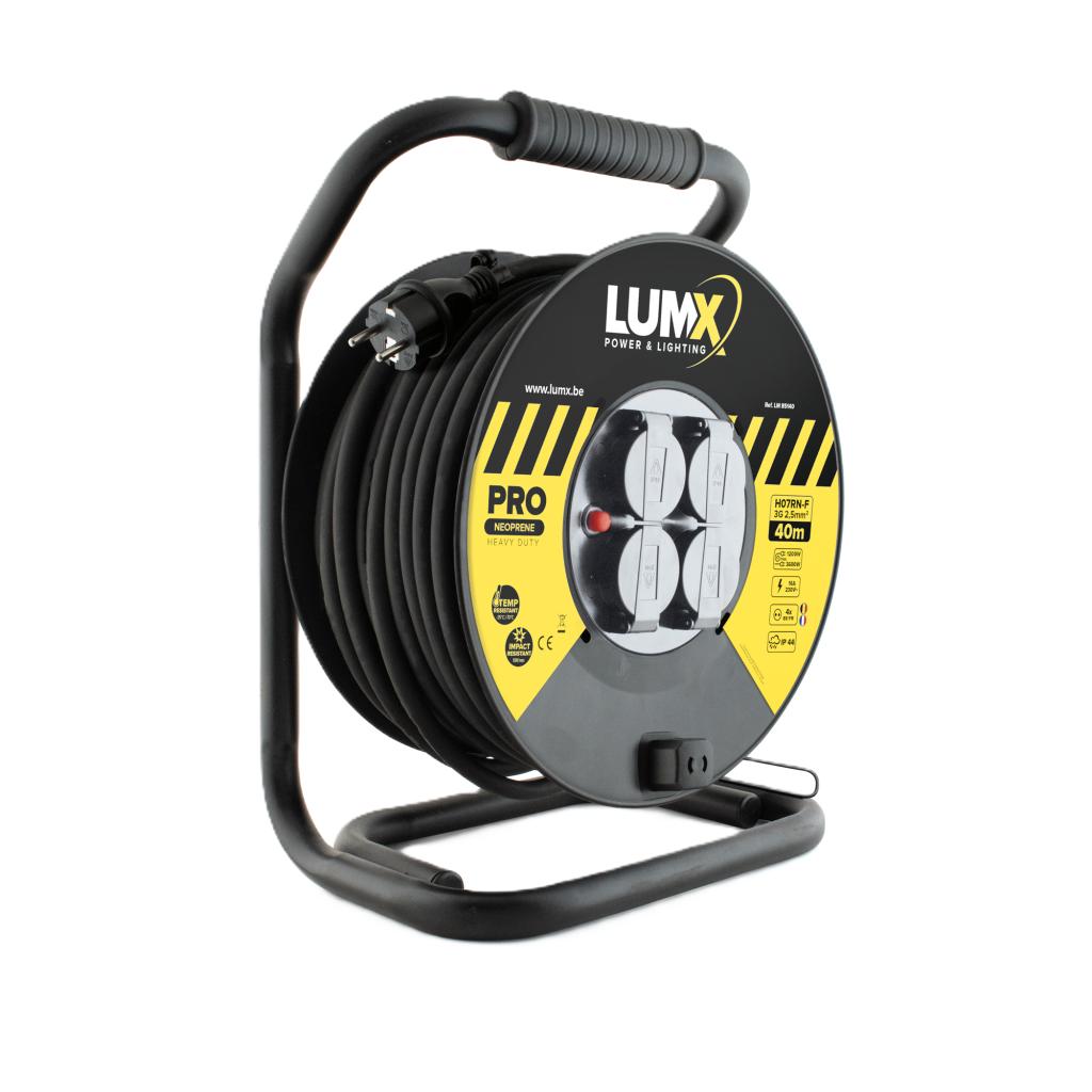 Kabelhaspel professioneel - 40 m PRO - 2P + A