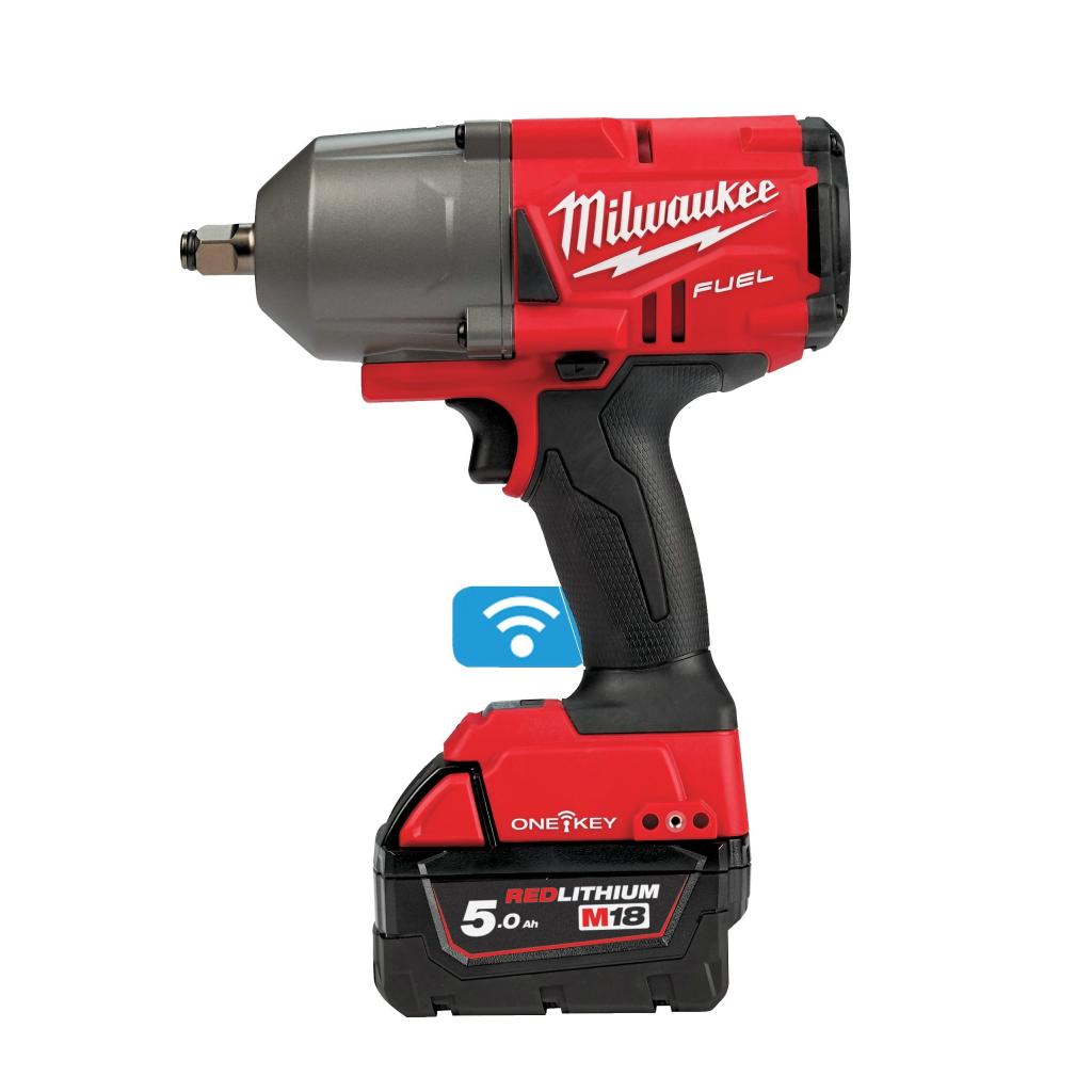 Milwaukee M18 FUEL slagmoersleutel 1/2" high trq ONE-KEY frictiering/2 x 5,0 Ah(M18 ONEFHIWF12-502X)