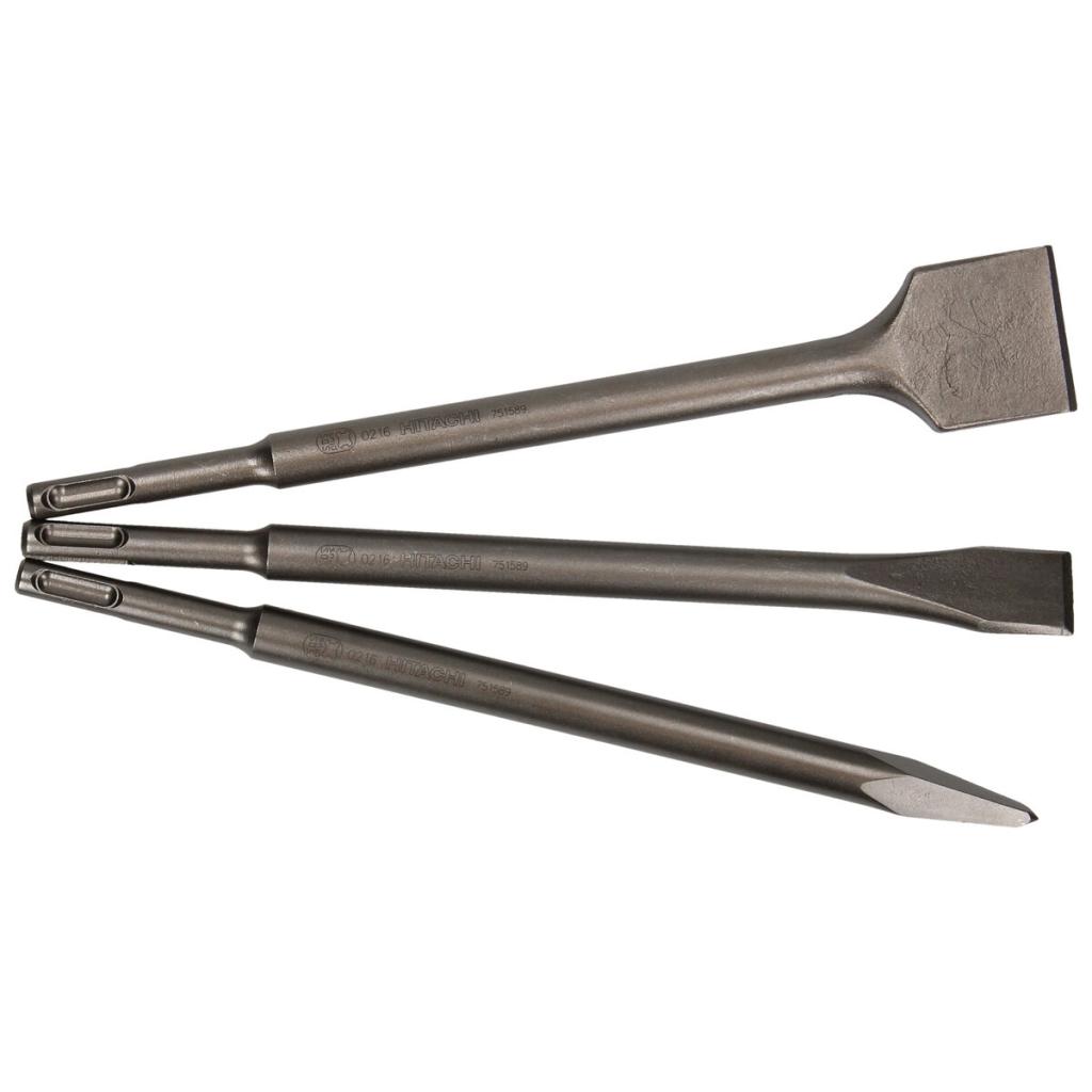 HiKOKI 751589/ BEITELSET SDS-PLUS 250MM (PUNT,PLAT EN BREDE BEITEL)