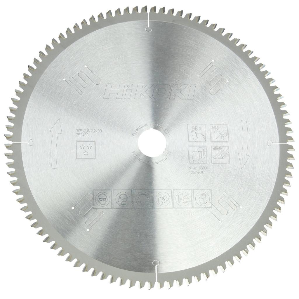 HiKOKI 752489/ HARDMETALEN CIRKELZAAGBLAD 305X30 Z96 VOOR ALUMINIUM