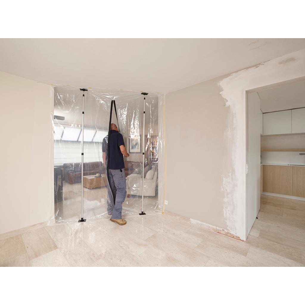 CARAT DPW0100000 Stofwand met ritssluitingen max. 4,8 x 3,8m