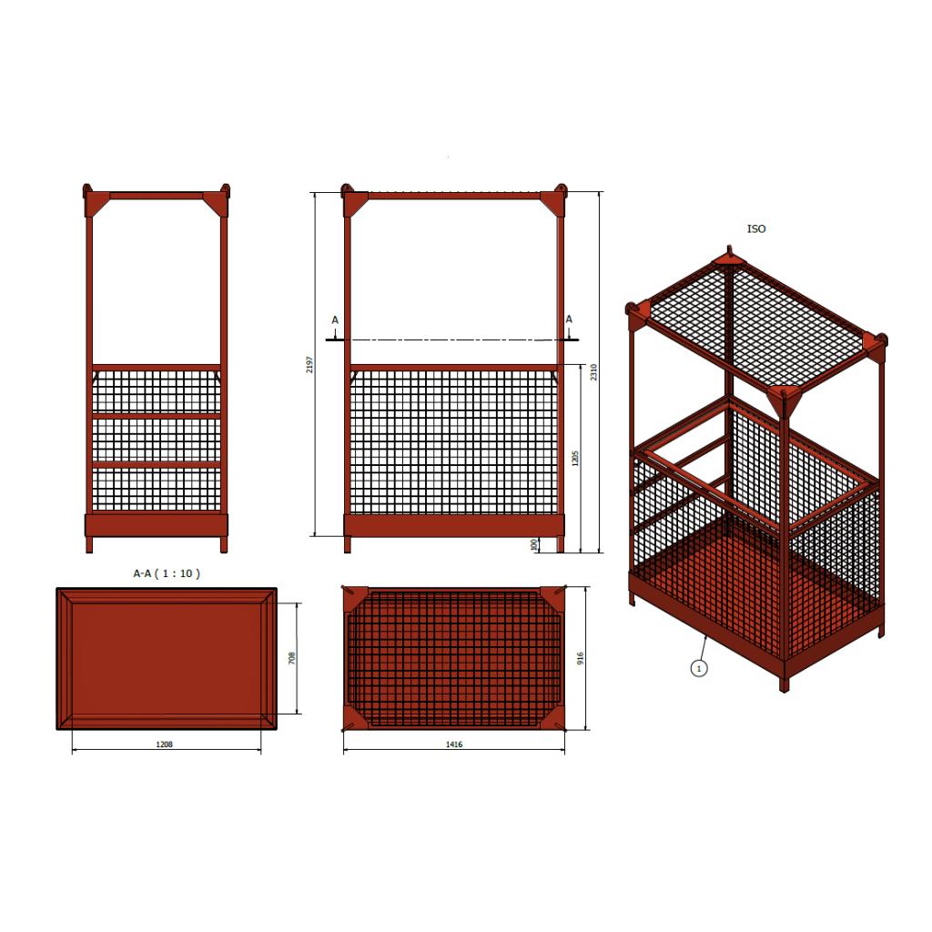 WKK V004 werkkooi 2 personen + materiaal 300kg