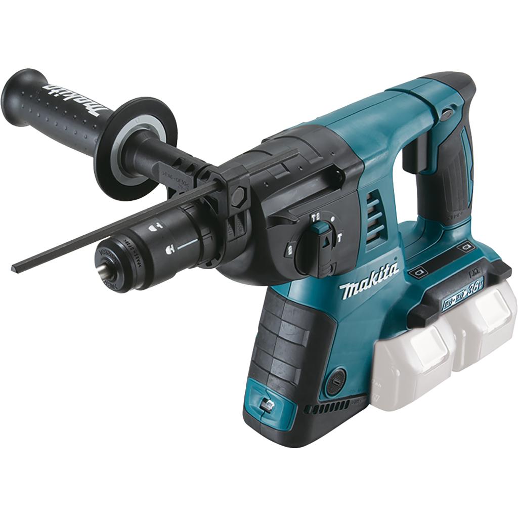 Makita DHR264ZJ Accu SDS+ combihamer LXT 2x18V 16mm + auto boorkop + MAKPAC (zonder accu's noch lade