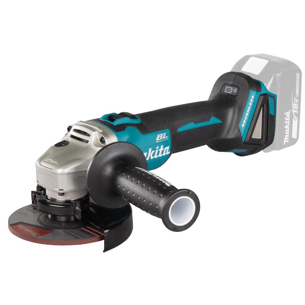 Makita DGA506Z Accu haakse slijper 125mm LXT 18V met schuifschakelaar (zonder accu's en lader, in ka