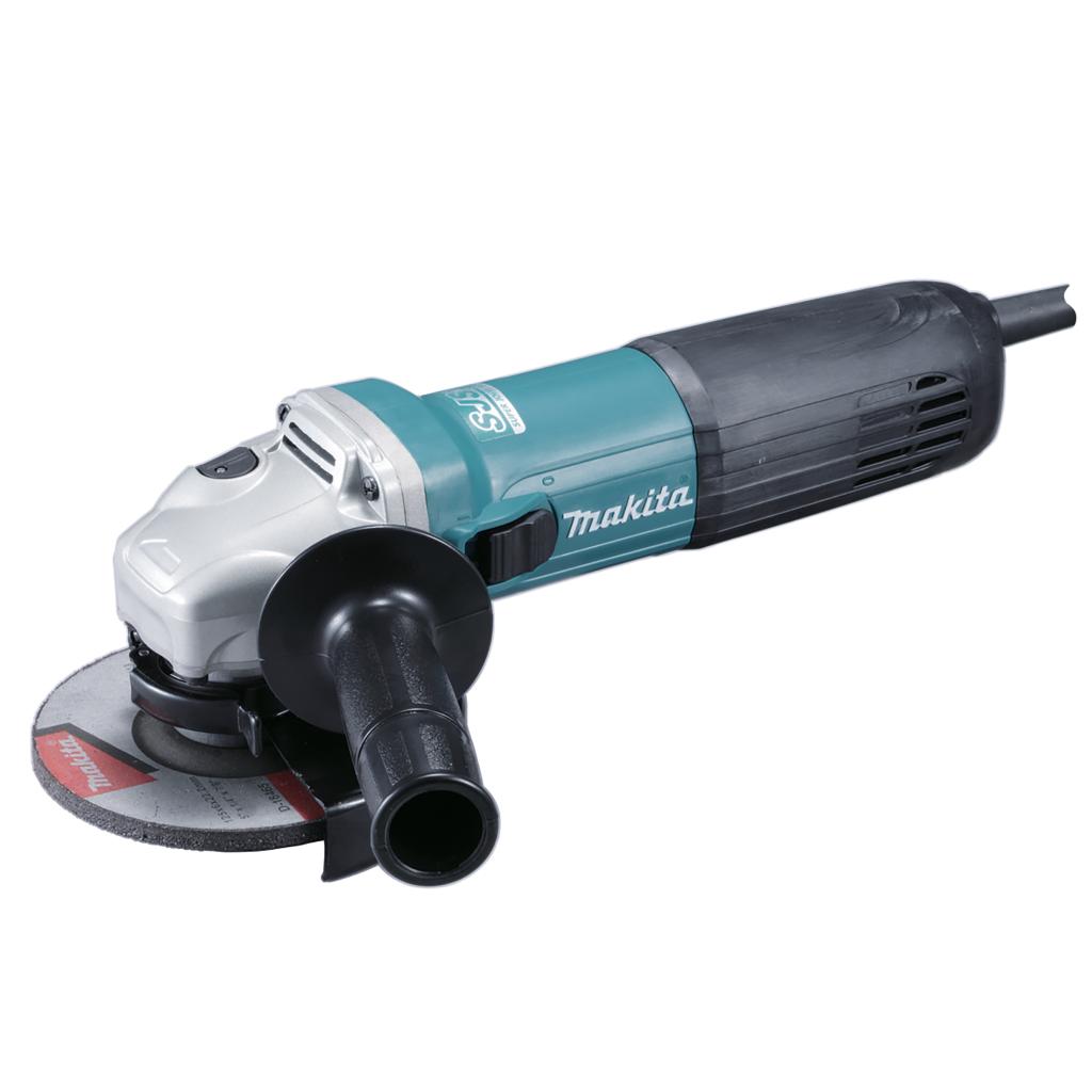 Makita GA5040RKDJ Haakse slijper 125mm 1100W met SJSII, heropstartbeveiliging en extra acc Makpac