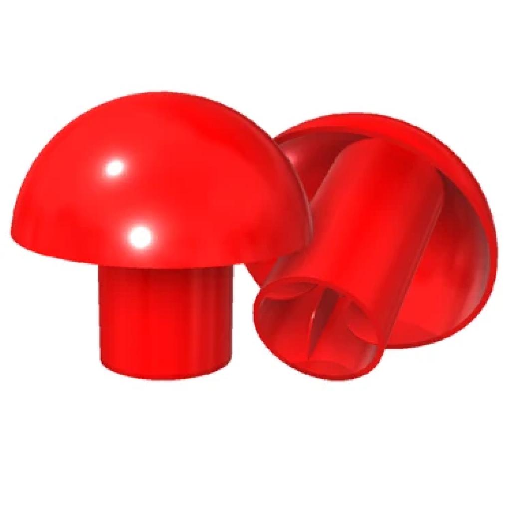 Signaalkap type champignon voor Dia 6mm t/m 18mm ( Kunststof rood) - 250st/zak