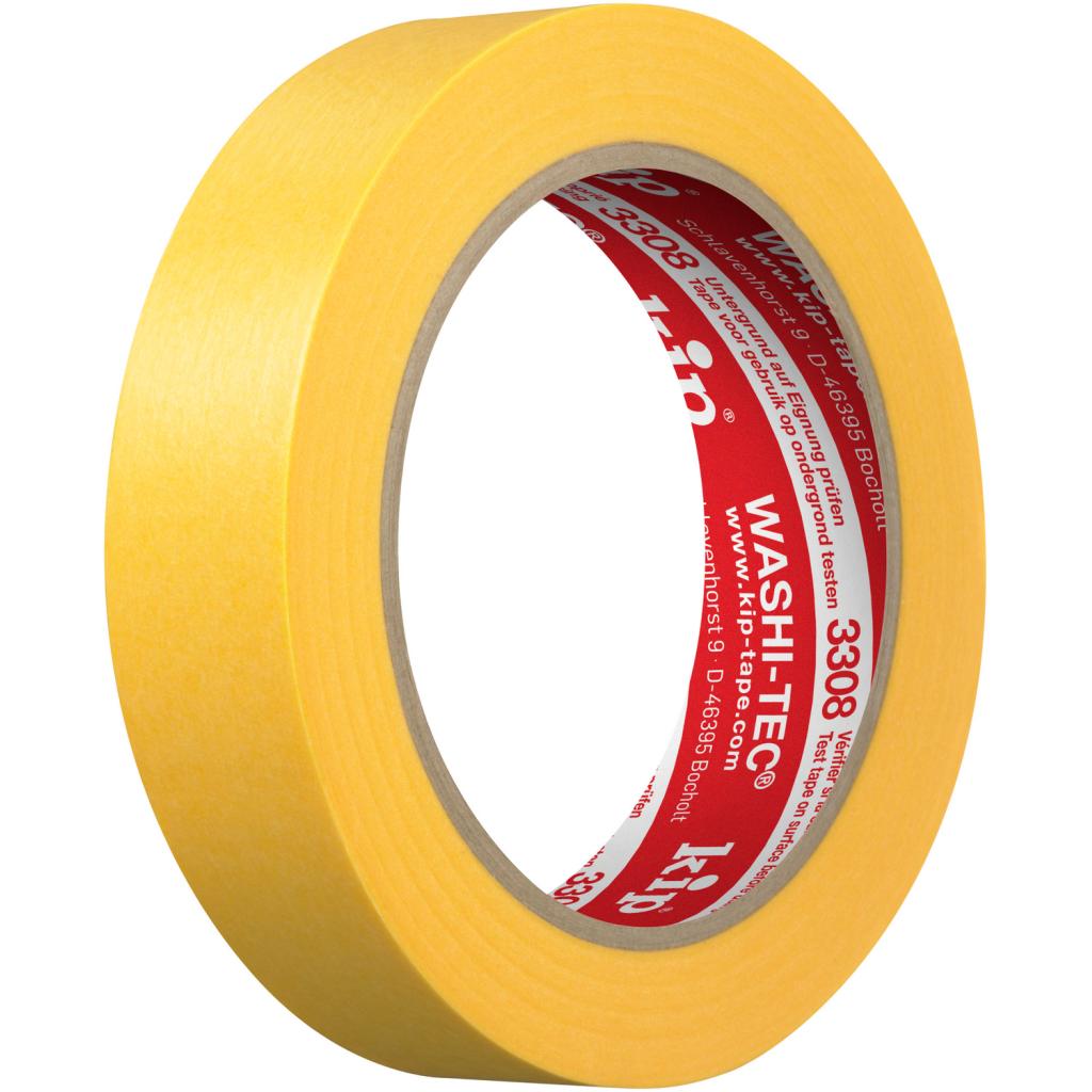Kip FineLine tape Washi - professionele kwaliteit - geel 24 mm 50 m 3308-24