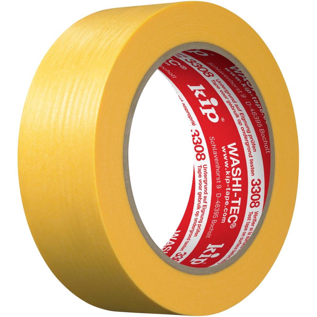 Kip FineLine tape Washi - professionele kwaliteit - geel 36 mm 50 m 3308-36