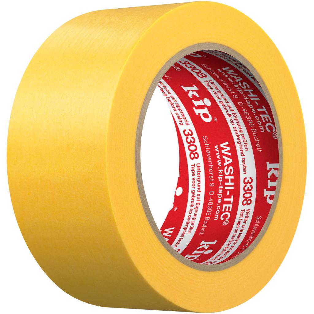 Kip FineLine tape Washi - professionele kwaliteit - geel 48 mm 50 m 3308-48
