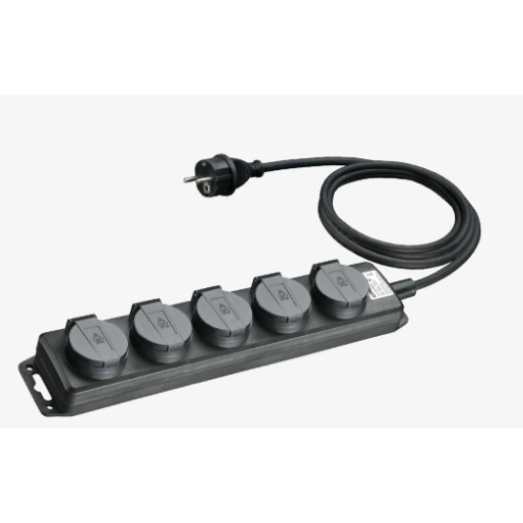 Verdeelblok - 5 stopcontacten ( IP44 - 250V)