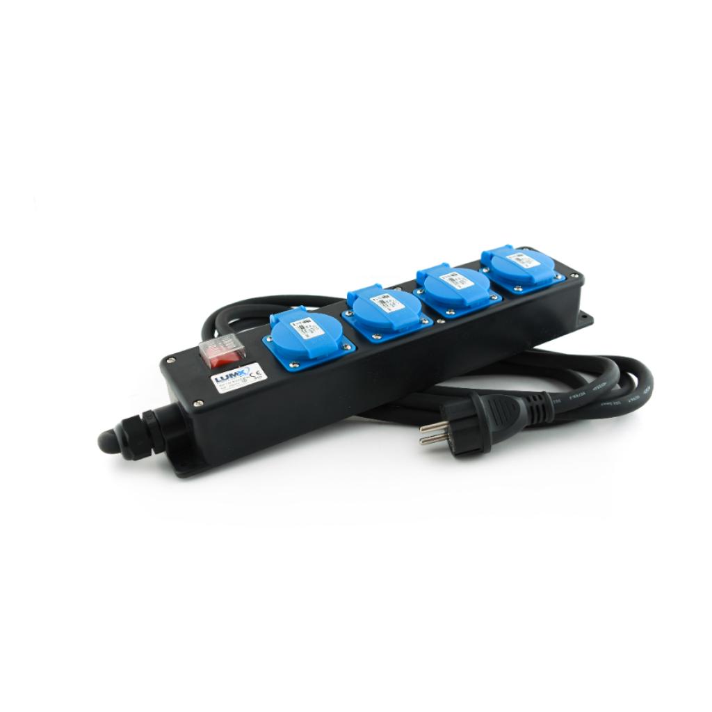 Verdeelblok - 4 stopcontacten - 10 m kabel