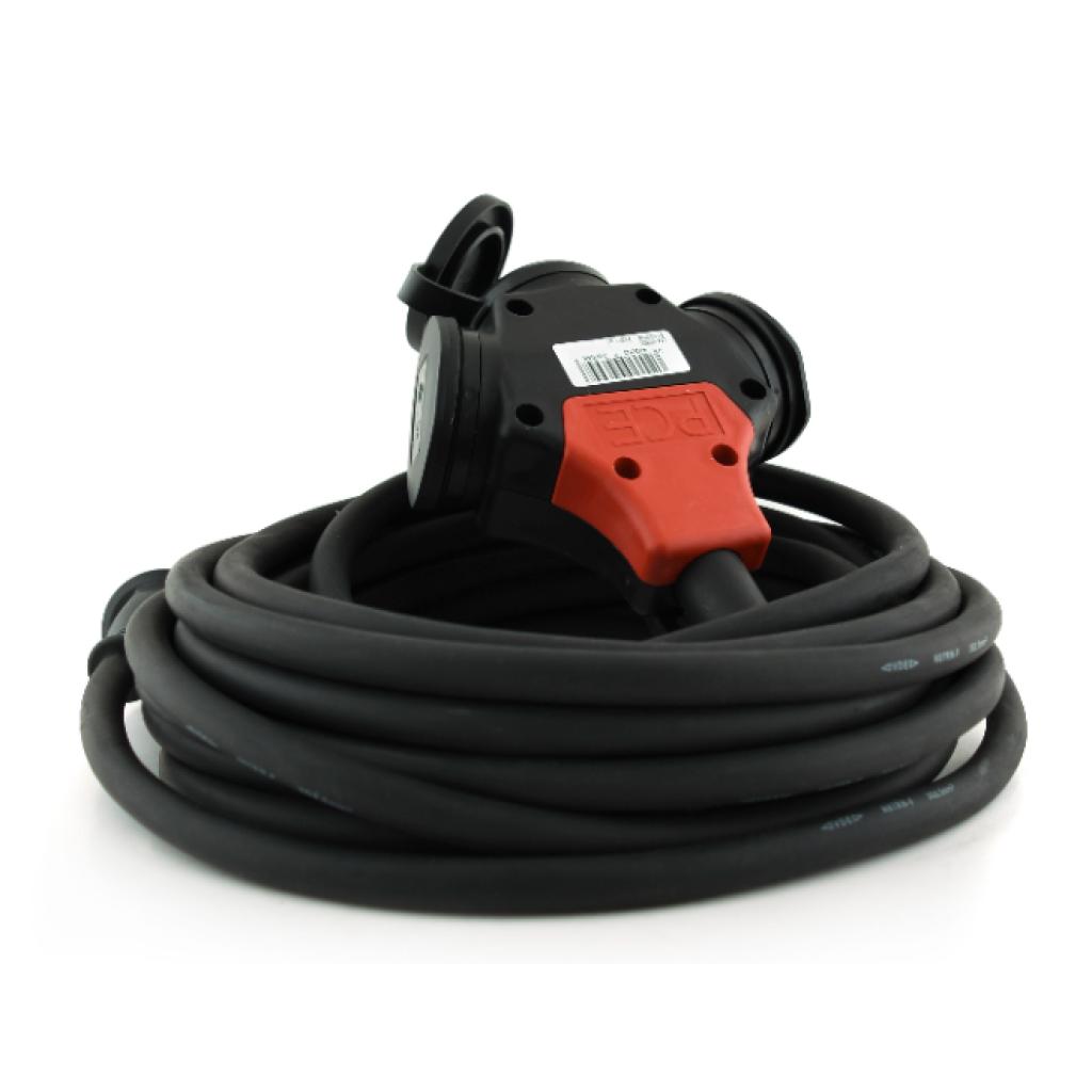 Kontactblok 3-voudig met klapdeksel - 2P + A - 25 m kabel