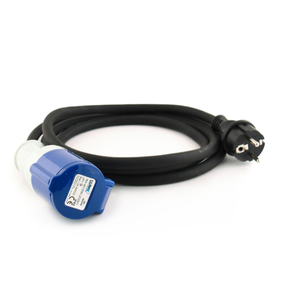 Neopreen verlengkabel EN 60309 - 2m - 250V-16A - 2P+A