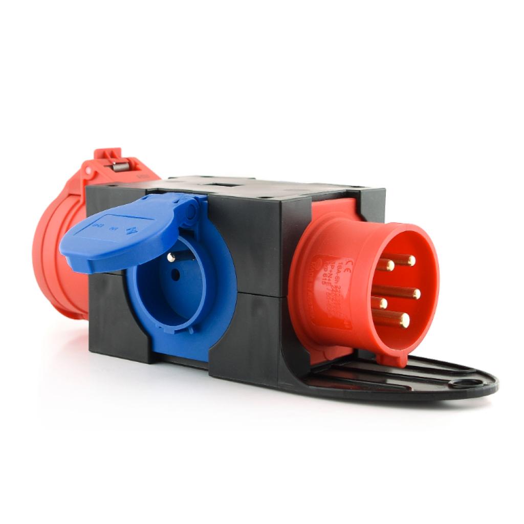 CEE verdeelkast - in : CEE 16A 5P / out CEE 16A 5P + 2x16A 250V
