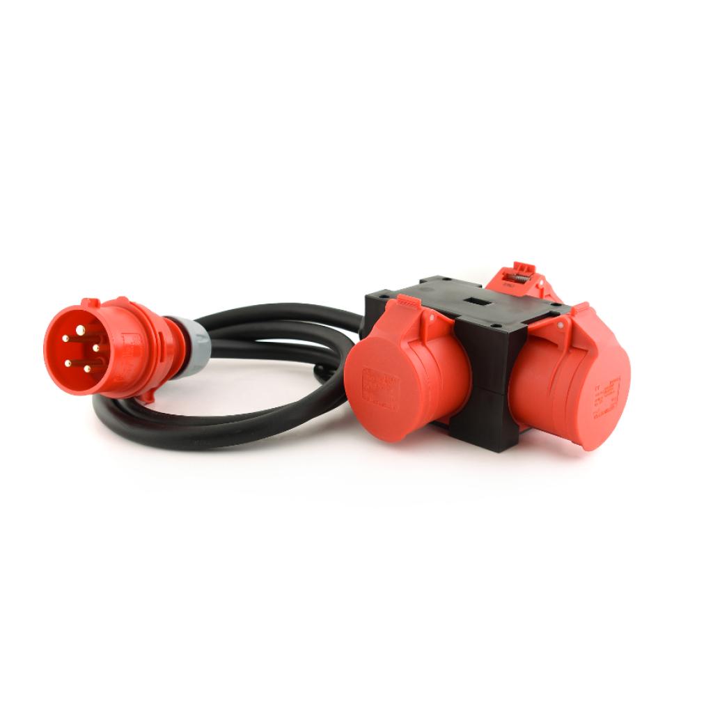 CEE verdeelkast - in : CEE 16A 5P / out : 3 x CEE 16A 5P - kabel 1,5 m