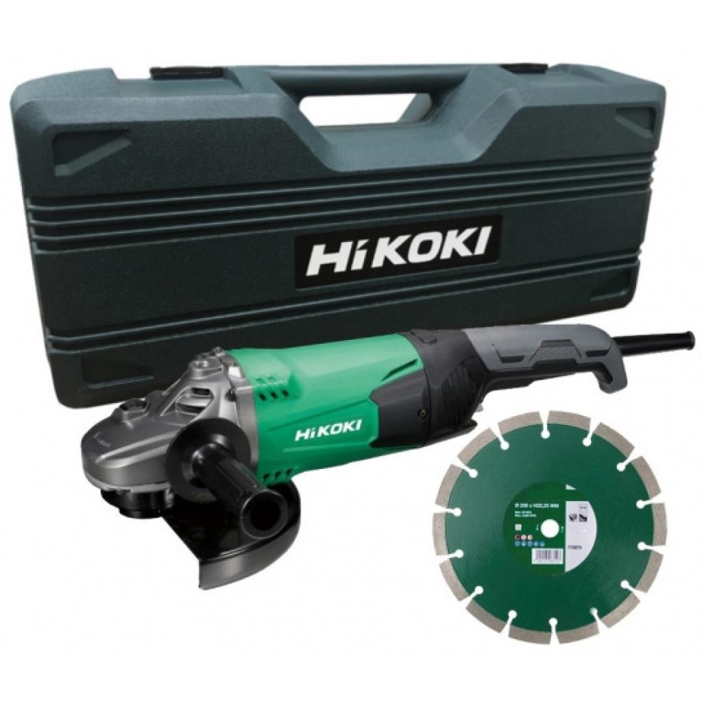 HiKOKI G23SW2WWZ/ HAAKSE SLIJPMACHINE 230V - 2.200 W - 230MM - DODEMANS SCHAKELAAR - incl. DIAMANTBL