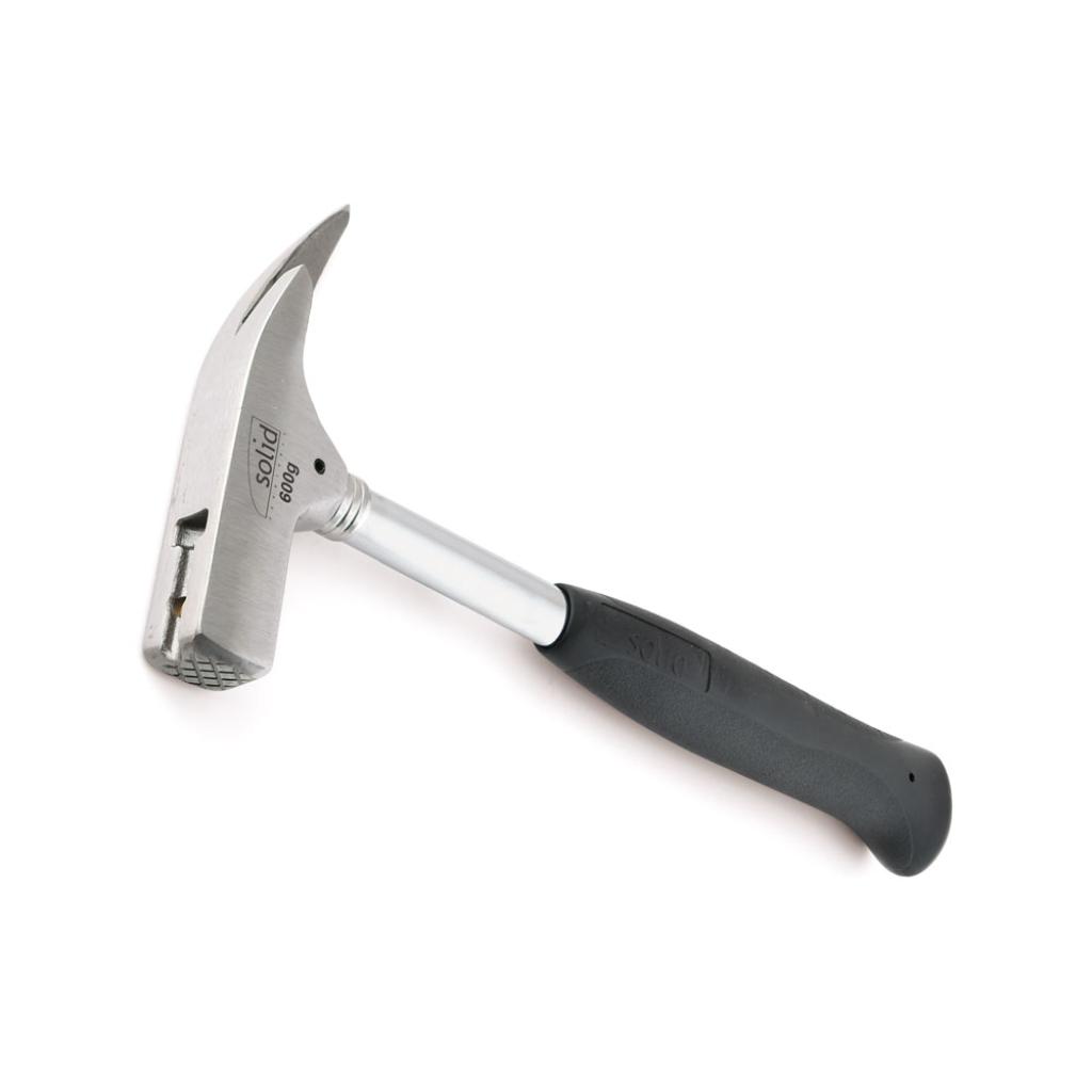 Lattenhamer 600 gr, 1 punt met magneet en staalbuissteel