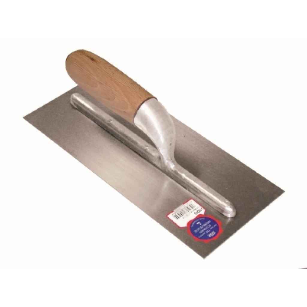 Plakspaan 280 x 130 x 0,7 mm met houten handgreep - staal