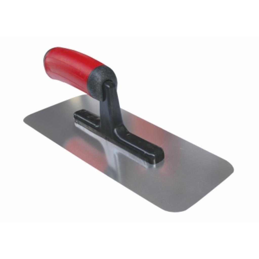 Plakspaan 240 x 105/90 x 0,7 mm ronde hoeken met SOFT GRIP - inox