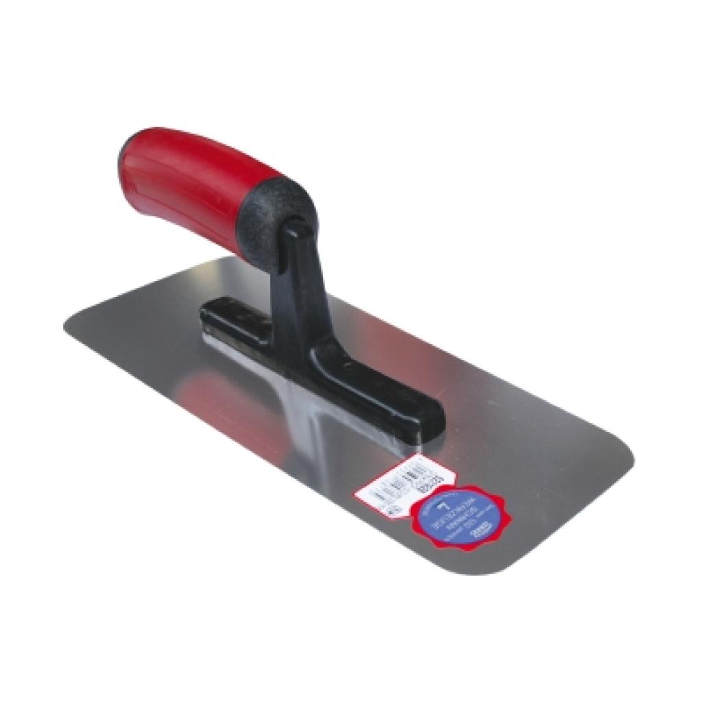 Plakspaan 280 x 120/95 x 0,7 mm ronde hoeken met SOFT GRIP - inox