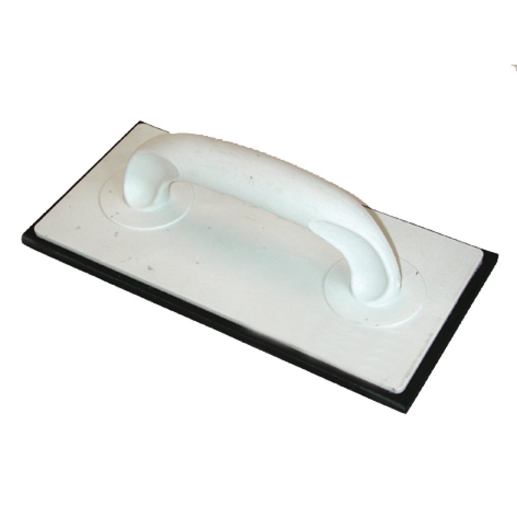 Kunststofspaan 250 x 130 x 8 mm met zwart rubber