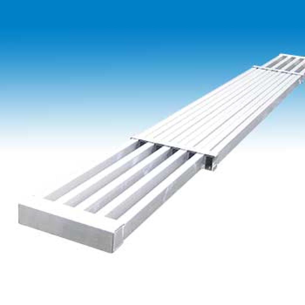 Alu uitschuifvloer 2.5m-4 m/0.32m br