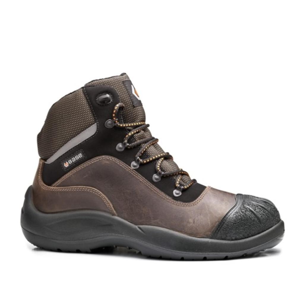 BASE Halfhoge Schoenen Klassiek B0416BRK42 Brown/Black Raider Top S3 SRC maat 42