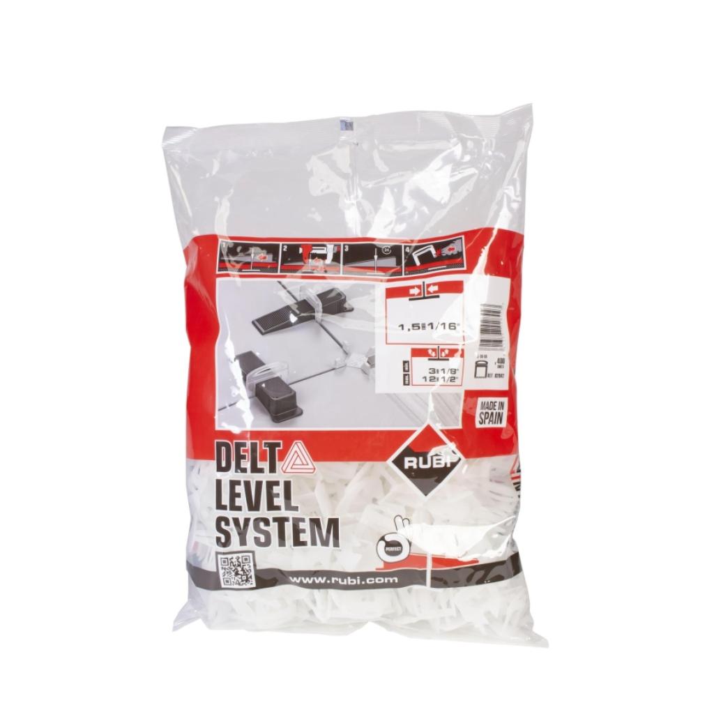 Rubi Delta leveling systeemclips dikte 1,5mm, hoogte 3-12mm (400 stuks)