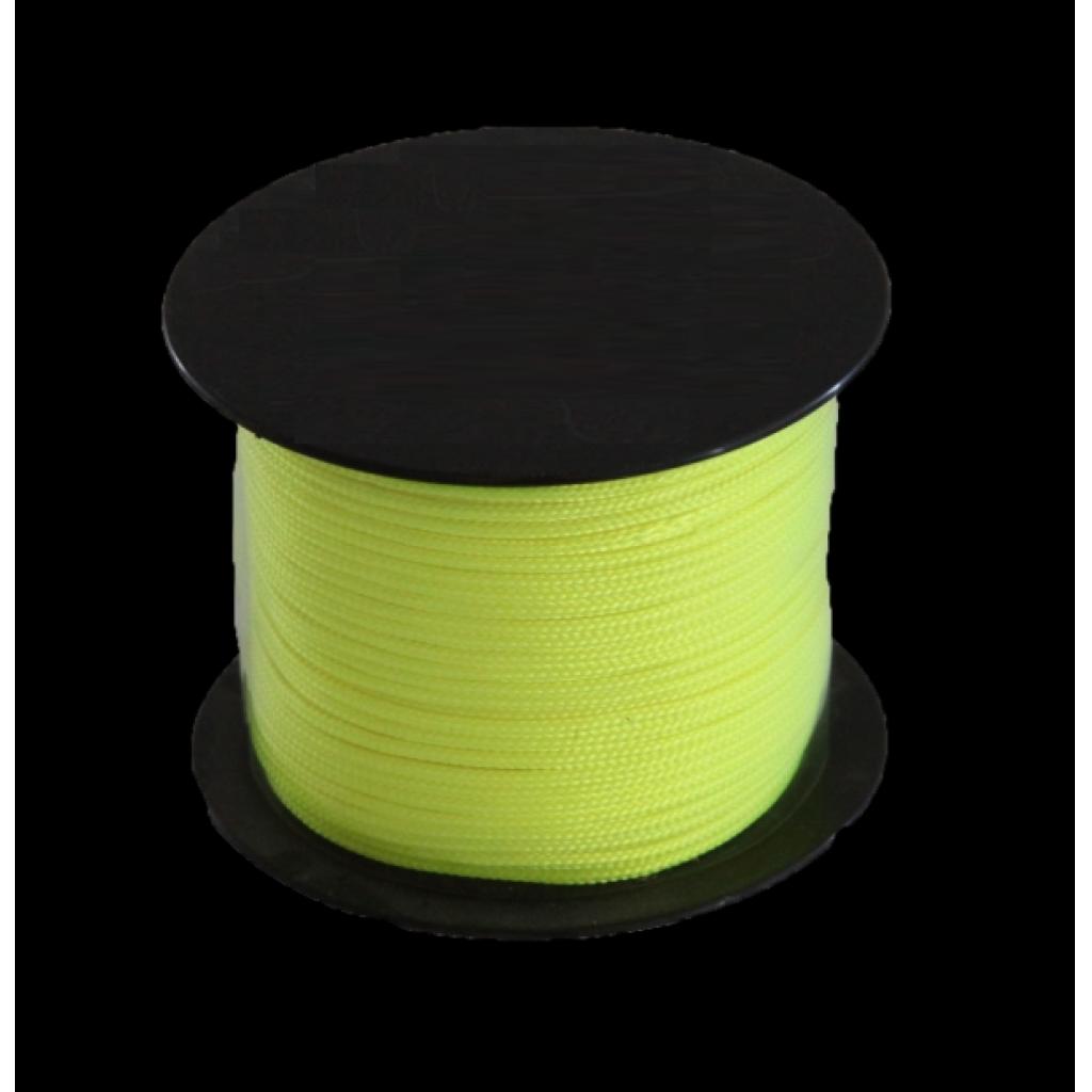 Metserskoord Gevlochten Nylon Fluogeel 02mm-50M