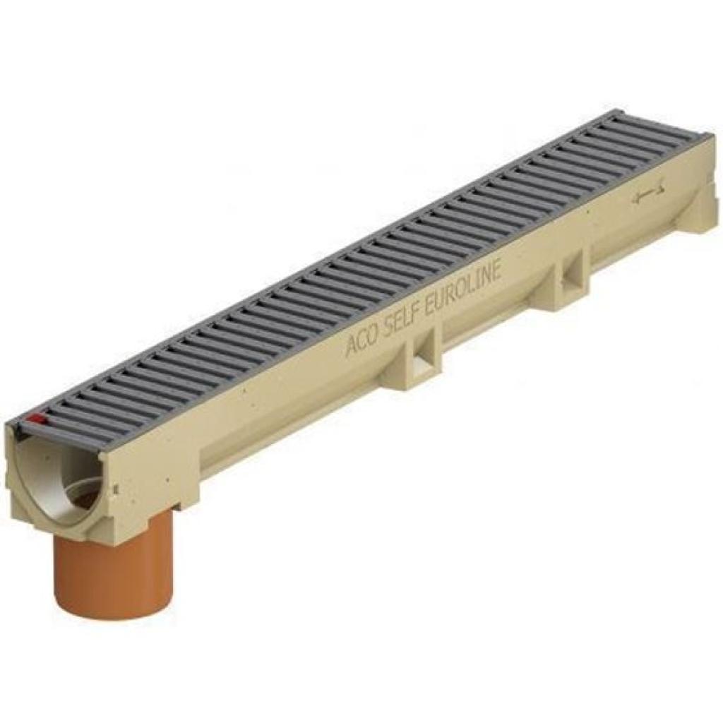 ACO Euroline 100 Antraciet met uitloop 100 cm