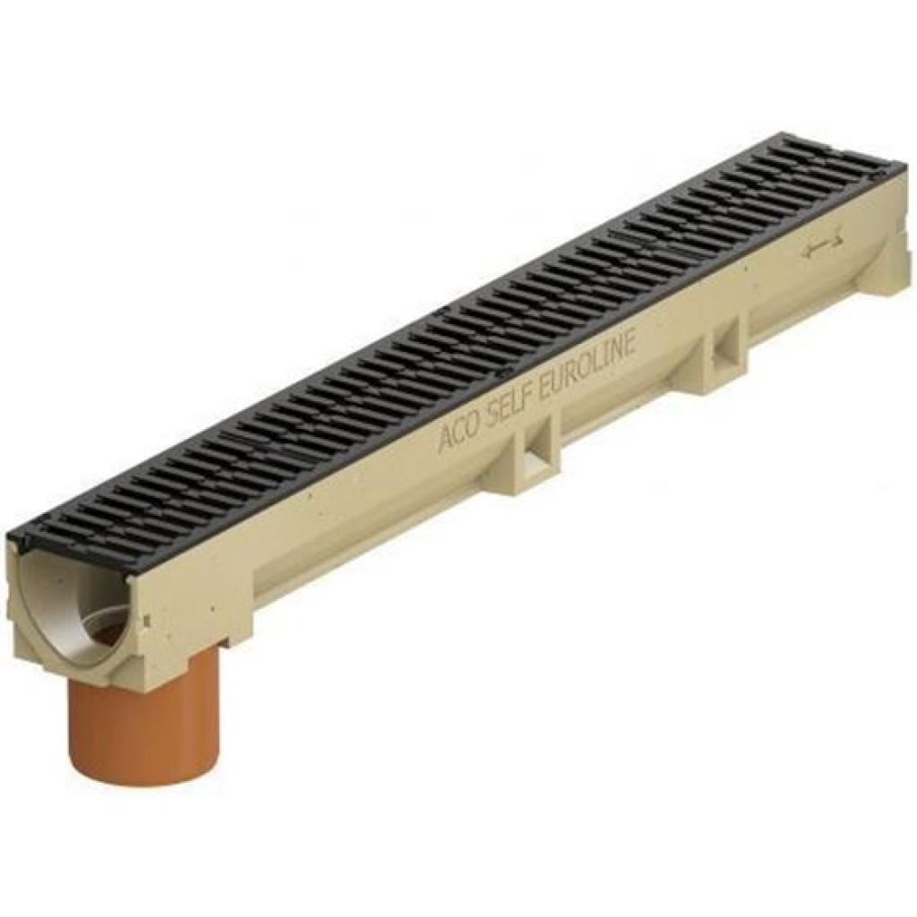 ACO Euroline 100 Gietijzer met uitloop 100 cm