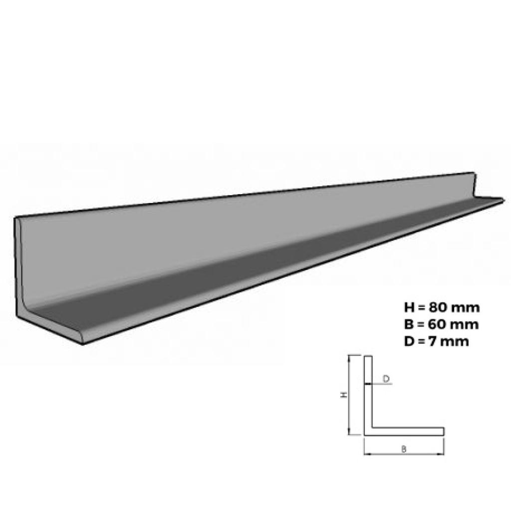 Hoekijzer  L80/60/7 - 1,20m