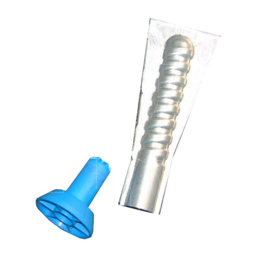 Nageldop recht blauw voor ankerhuls (bekistingsstangacc)