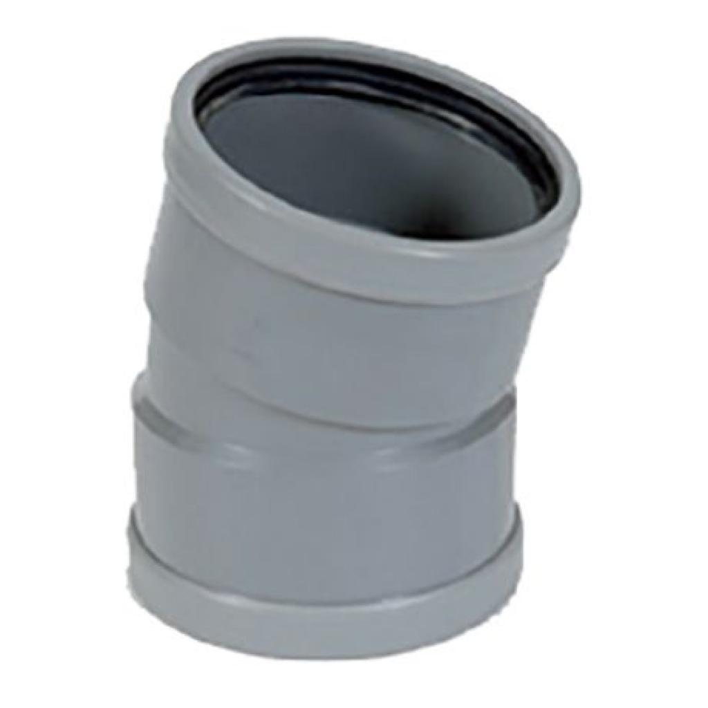 Bocht Ø 160mm 15° 2xmof (SN8) benor grijs (Funke)