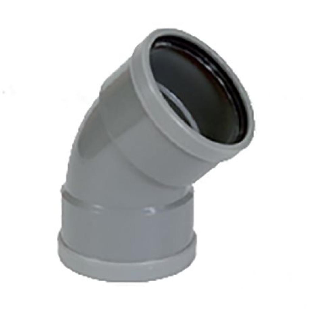 Bocht Ø 160mm 45° 2xmof (SN8) benor grijs (Funke)