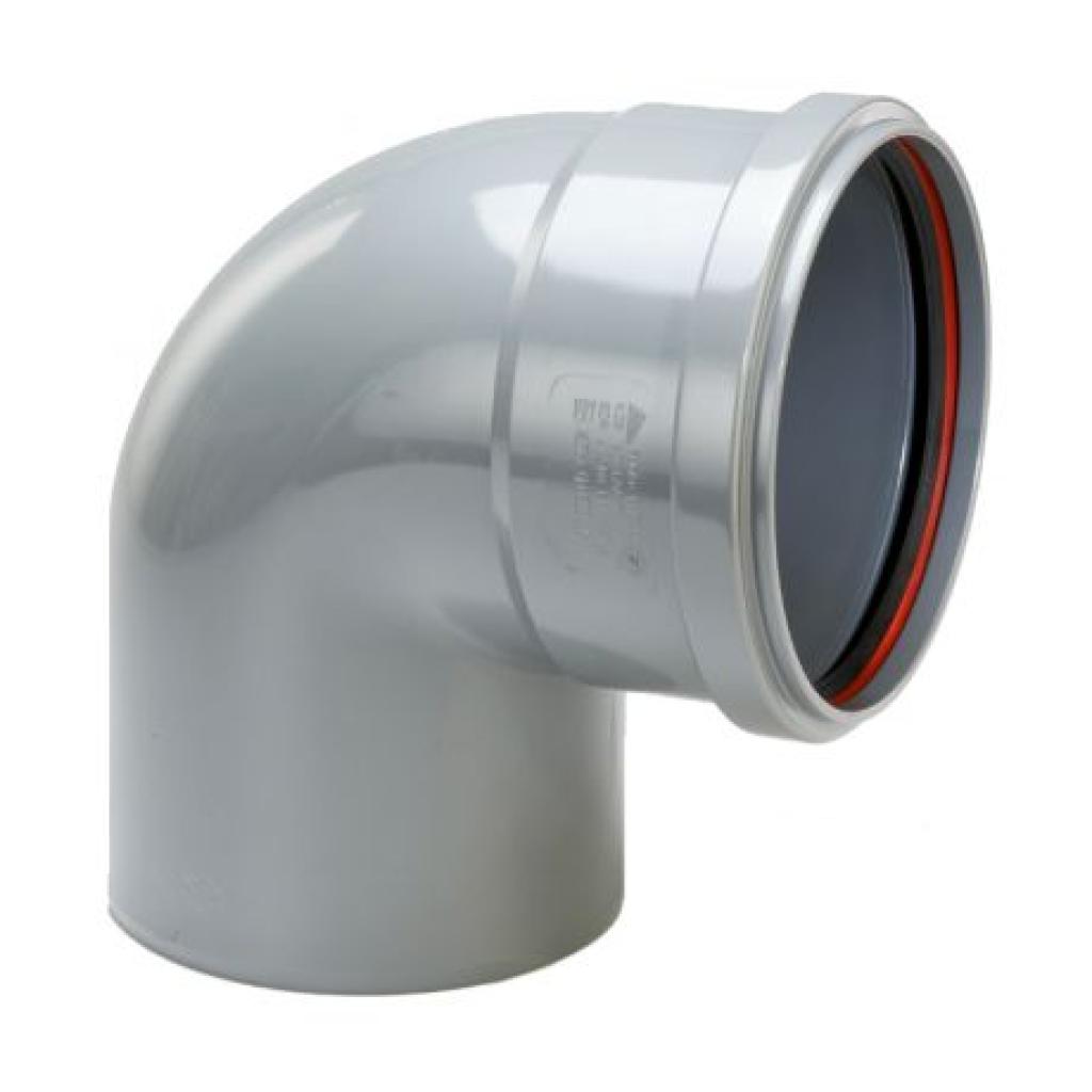 Bocht Ø 160mm 90° 1xmof (SN4) benor grijs (Funke)