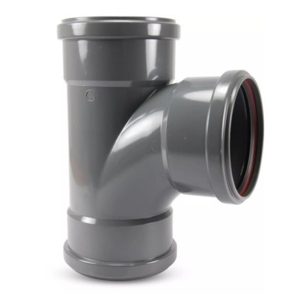T-Stuk Ø 250mm 90° 3xmof (SN4) benor grijs (Funke)