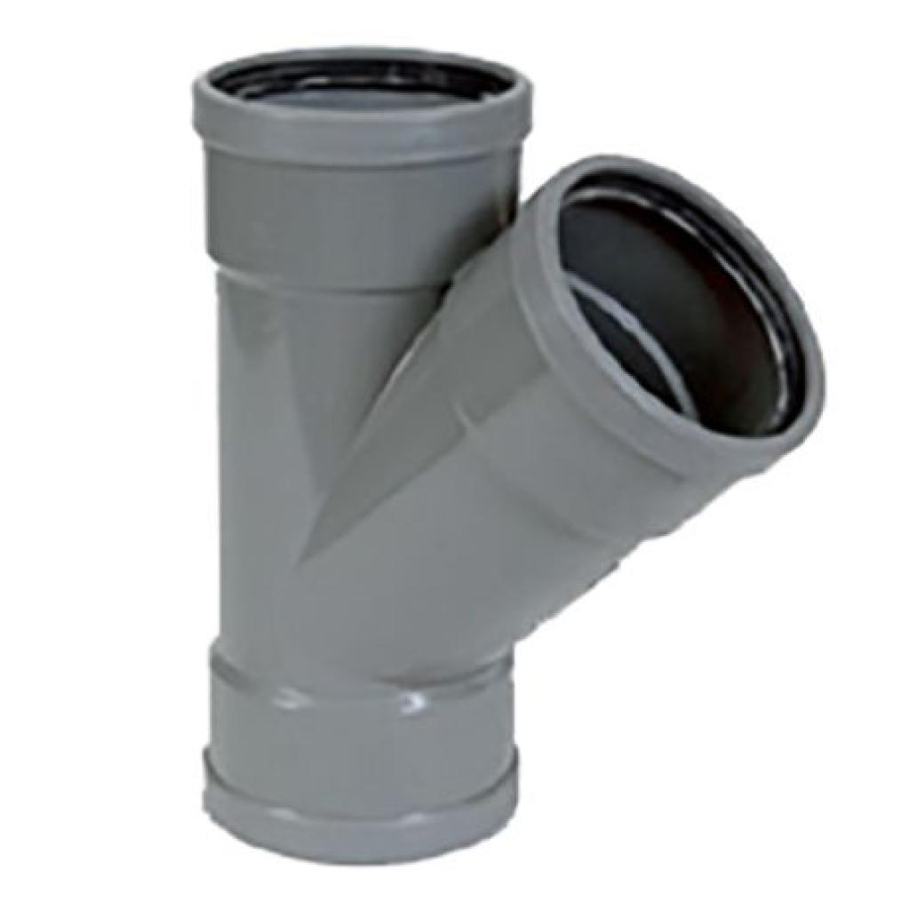 Y-Stuk Ø 110mm 45° 3xmof (SN8) benor grijs (Funke)