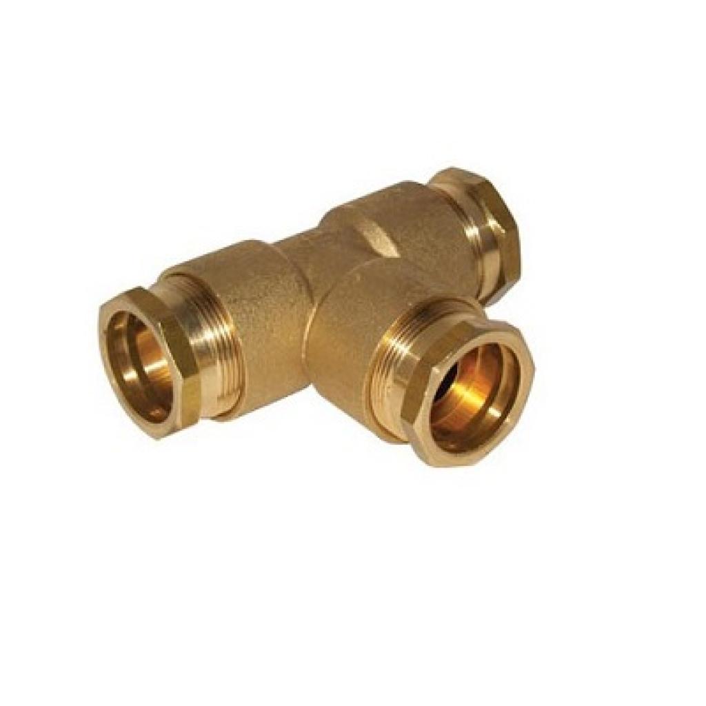 Polyethyleen koppeling T-stuk messing 1" (2,54 cm)