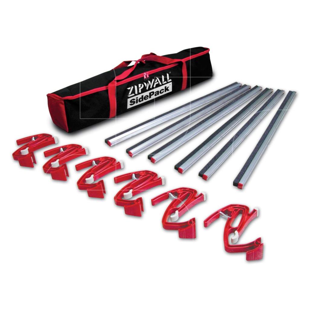 Zipwall – Wandaansluitset 6x90cm Foam Rail&amp;Clamps incl opbergtas